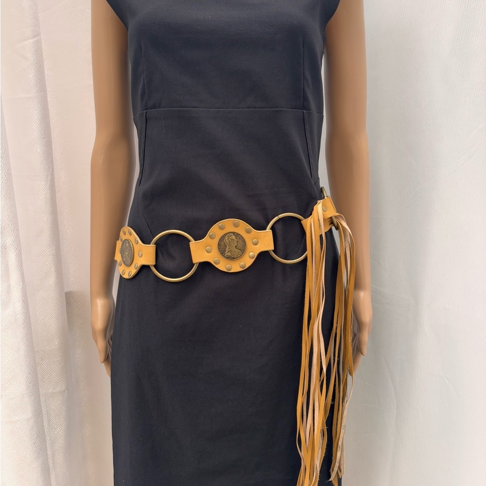 Boho Statement Belt with Maria Theresa Thaler Coins & Fringe